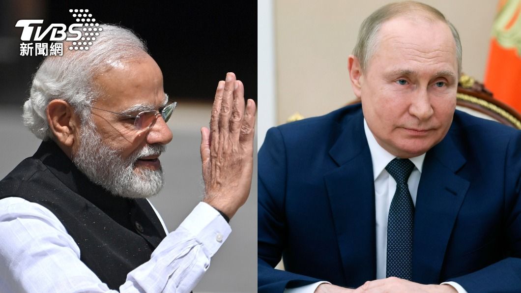 印度總理莫迪昨天與俄羅斯總統普欽進行通話。（圖／達志影像美聯社）