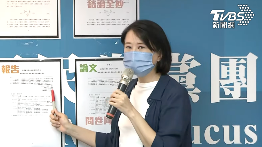 藍營台北市議員王鴻薇指控林智堅涉論文抄襲。（圖／TVBS）