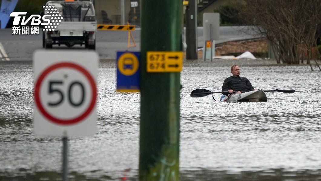 雪梨部分地區大雨釀洪災。（圖／達志影像美聯社）
