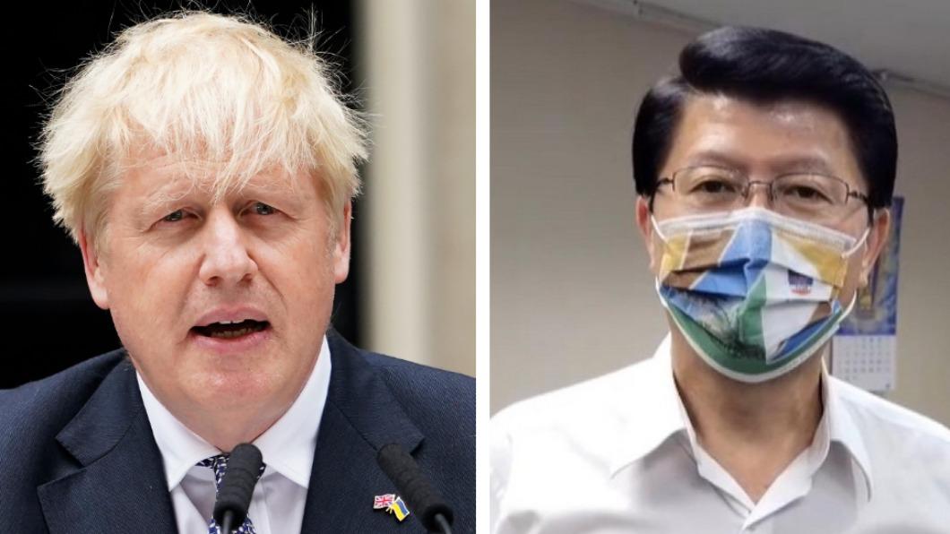 今日熱搜話題有英國首相（左）、謝龍介（右）。（合成圖／達志影像美聯社、TVBS）