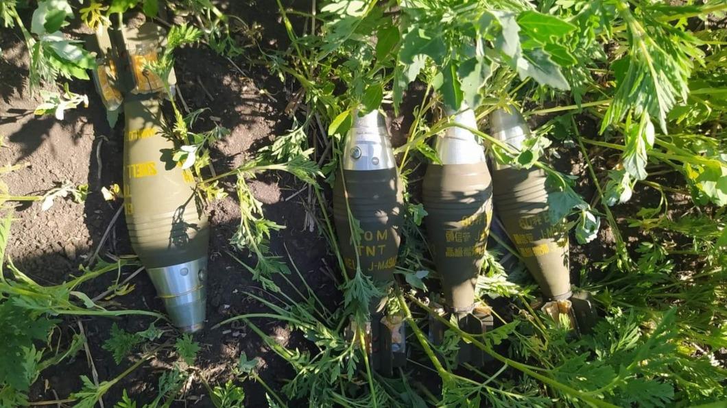 烏克蘭軍隊聲稱、收到寫著繁體中文標記且來自台灣的砲擊砲彈。（圖片翻攝自Мілітарний官網）