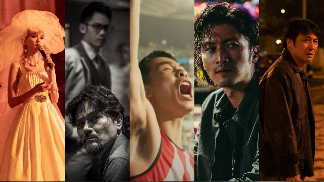 左起本屆香港金像獎最佳影片入圍作品《梅艷芳》、《智齒》、《媽媽的神奇小子》、《怒火》、《濁水漂流》。（圖／電影公司提供）