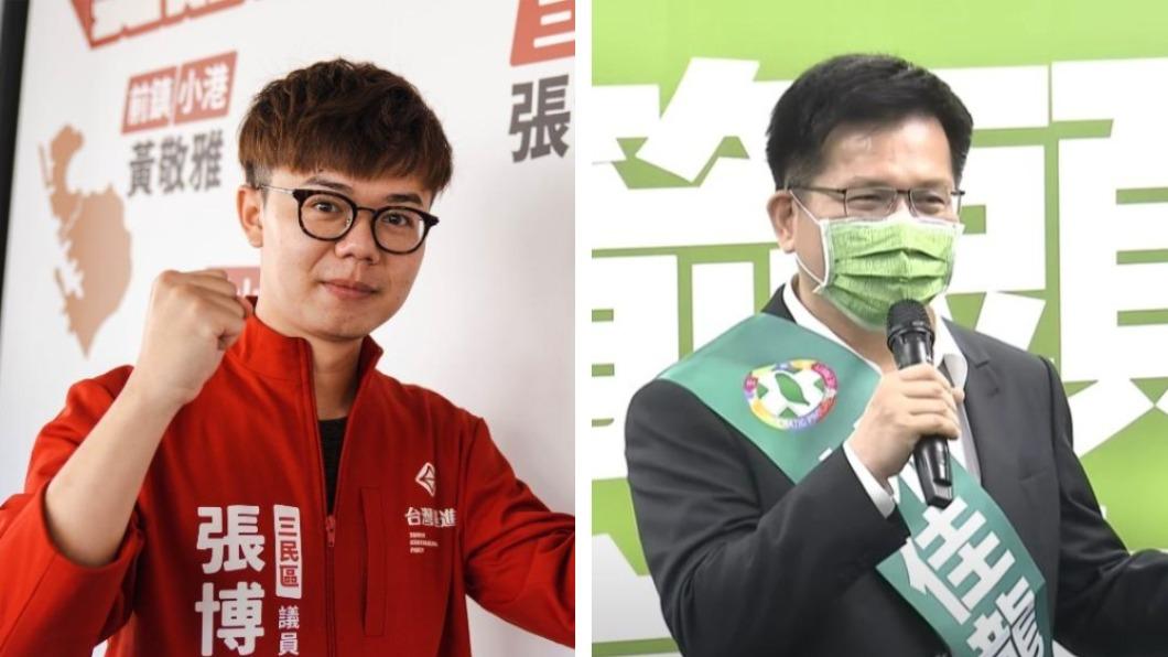 基進黨高雄市議員參選人張博洋（左）、民進黨新北市長參選人林佳龍（右）。（圖／翻攝自張博洋臉書、TVBS資料畫面）