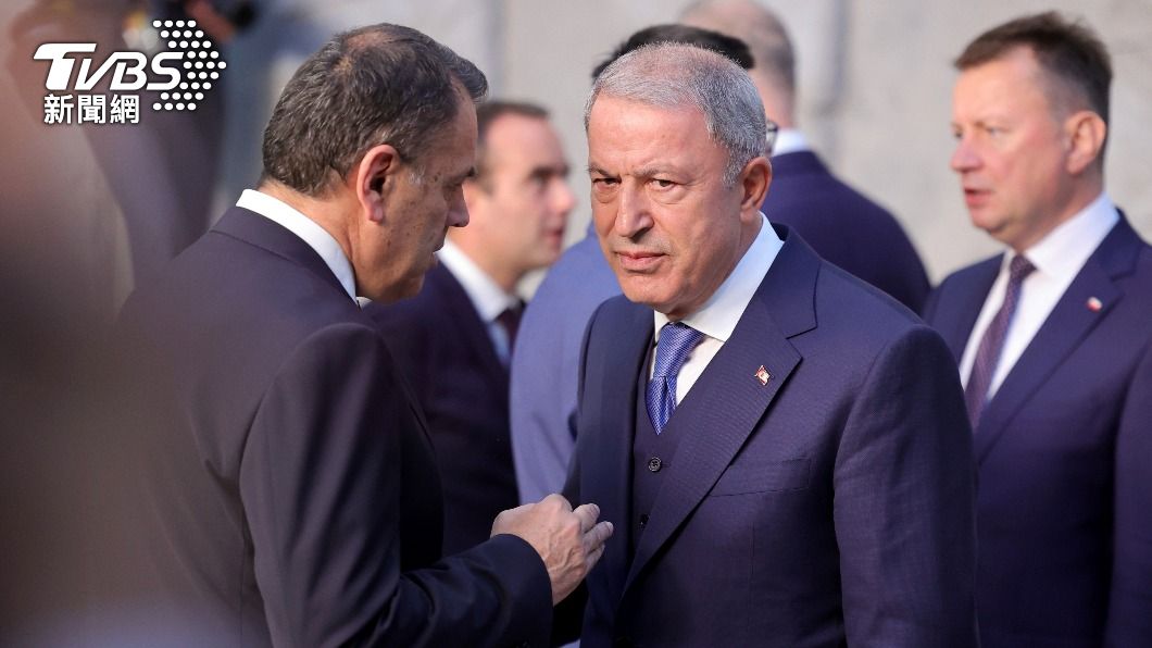 土耳其國防部長艾卡日前參加NATO峰會。（圖／達志影像美聯社）