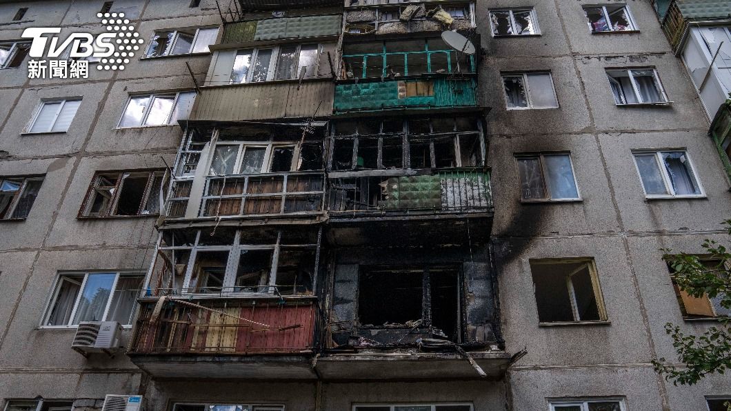 圖為一棟遭俄軍轟炸的烏克蘭民宅。（圖／達志影像美聯社）