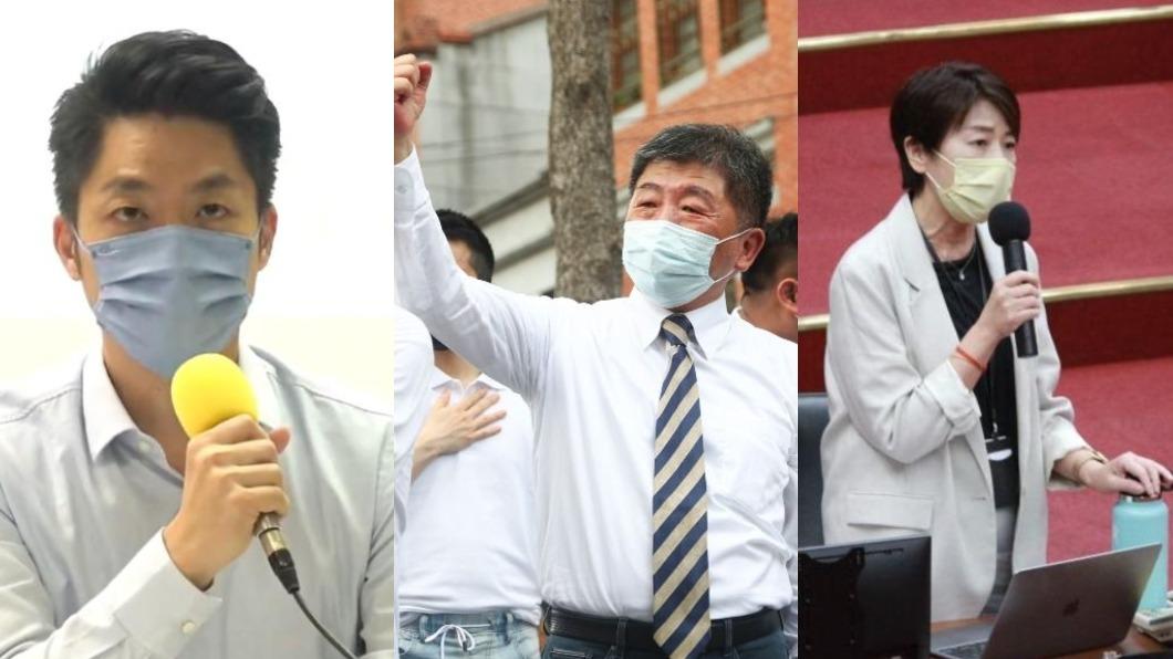 台北市長「三角督」選情呈現白熱化。（圖／翻攝自國民黨直播畫面、TVBS）