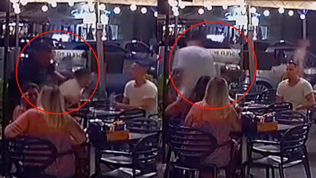 搶匪從遊客手上搶走名錶（左），不到10分鐘後就叫小弟拿回來還（右）。（圖／翻攝自Francesco Borrelli 推特 @NotizieFrance）