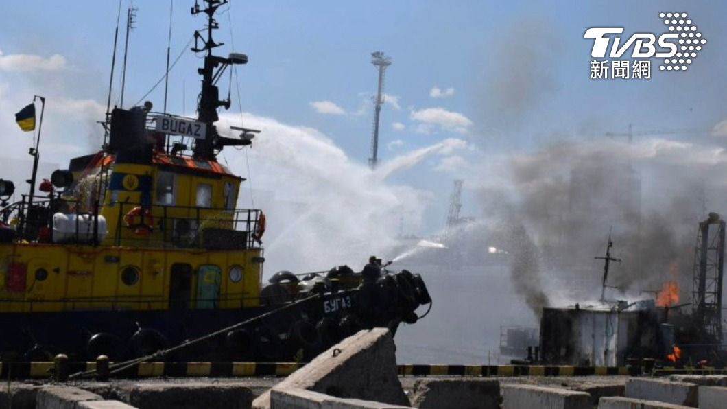 俄羅斯攻擊烏克蘭港口敖德薩。（圖／達志影像美聯社）