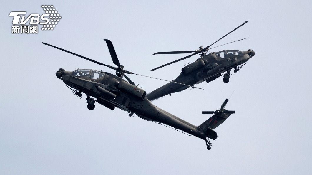 駐韓美軍出動阿帕契直升機進行實地軍演。（示意圖／達志影像美聯社）