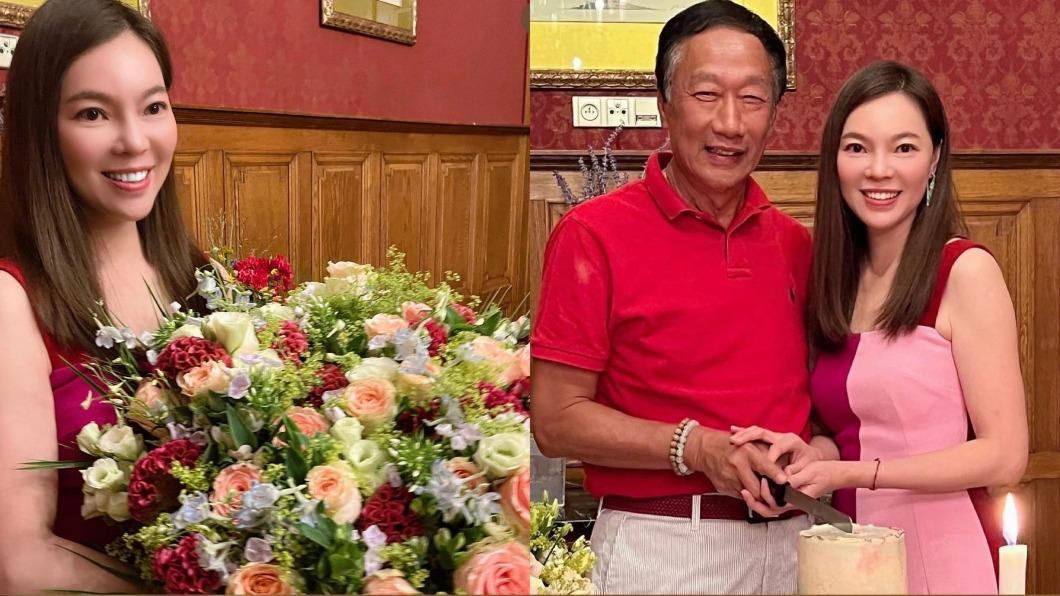 曾馨瑩和郭台銘慶祝結婚14週年紀念。（圖／翻攝自曾馨瑩IG）
