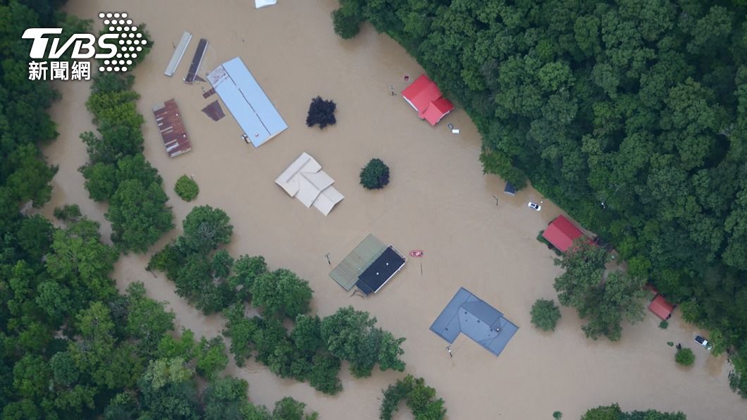 美國肯塔基州洪災。（圖／達志影像路透社）