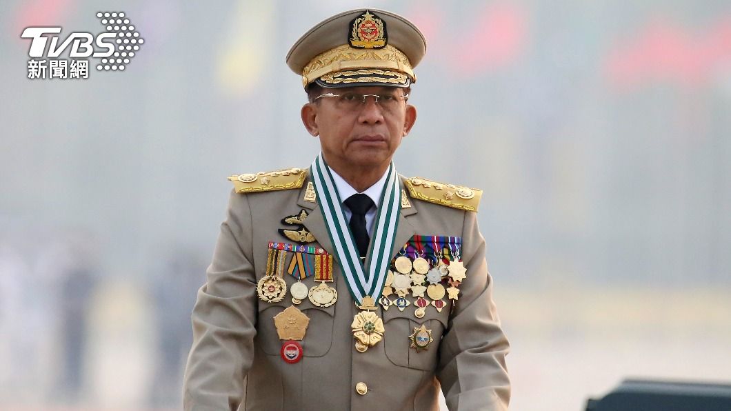 緬甸軍方領導人敏昂萊如今已經成為緬甸實際領導人。（圖／達志影像美聯社）