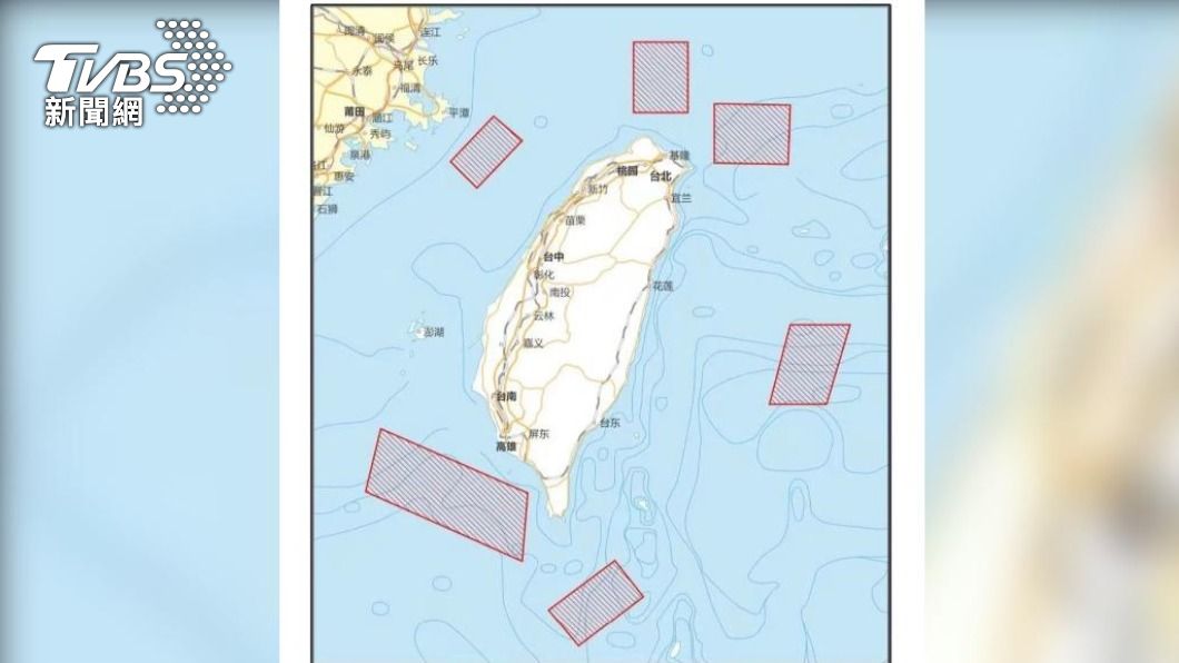 解放軍將於4日12時至7日12時，在台灣周邊六點海域和空域進行軍事演訓行動，並組織實彈射擊。（圖／翻攝自新華社）