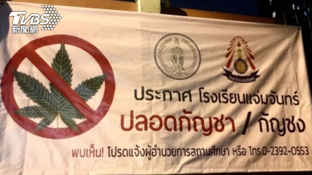 泰國教育部禁止大麻進入校園。（圖／中央社）
