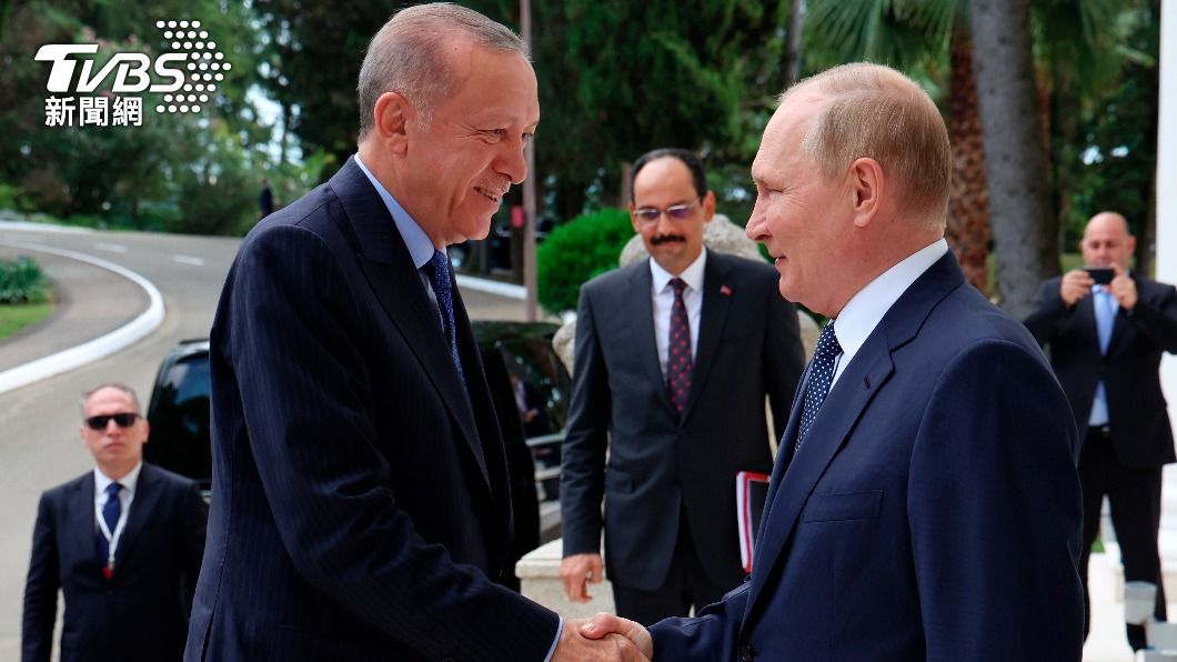 俄羅斯、土耳其總統在黑海勝地索契會談。（圖／達志影像美聯社）