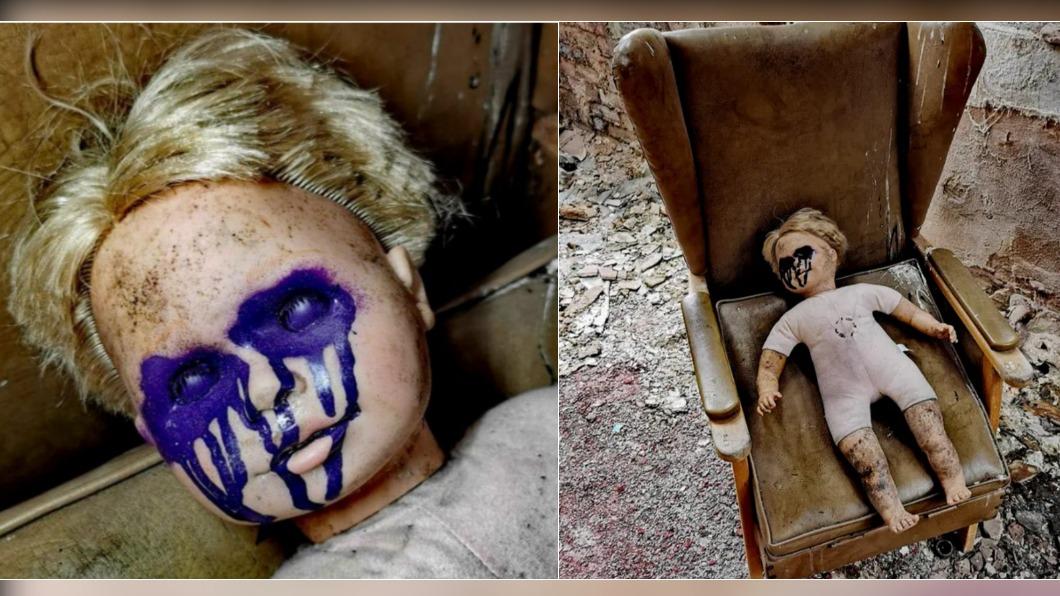男子在廢棄醫院找到駭人布娃娃。（圖／翻攝自Dailyrecord）