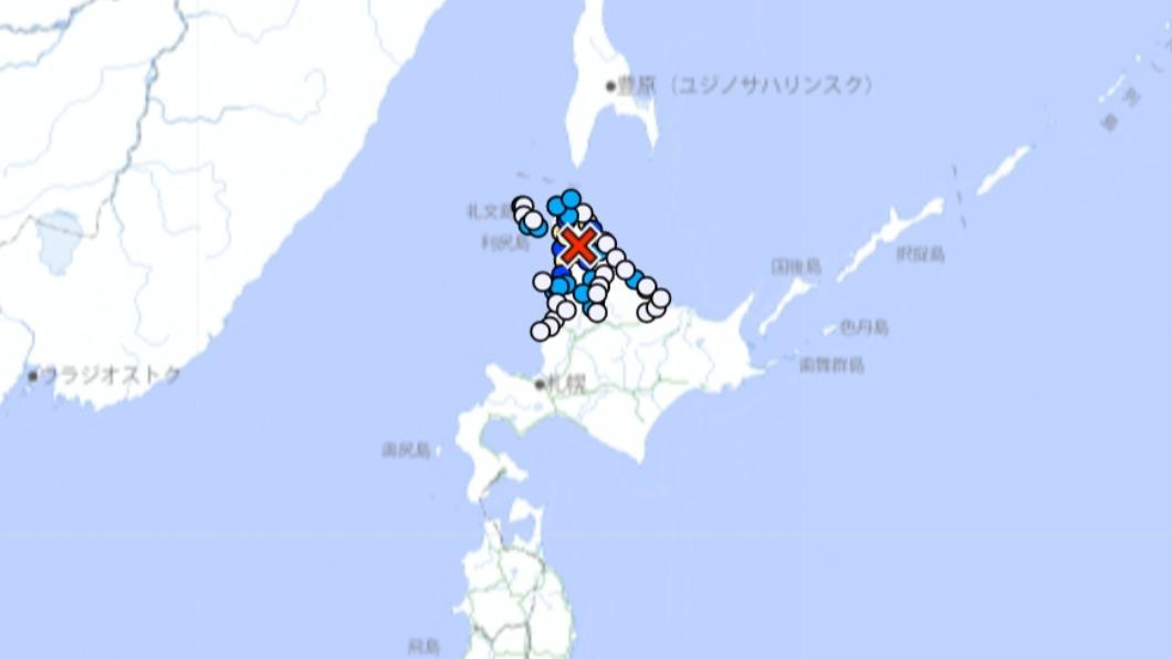 日本北海道北部地震頻發。（圖/翻攝 日本氣象廳 官網）