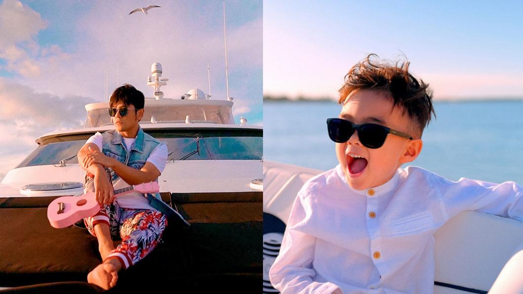 周杰倫5歲愛子Romeo（右）在MV中正臉現身。（圖／杰威爾提供）