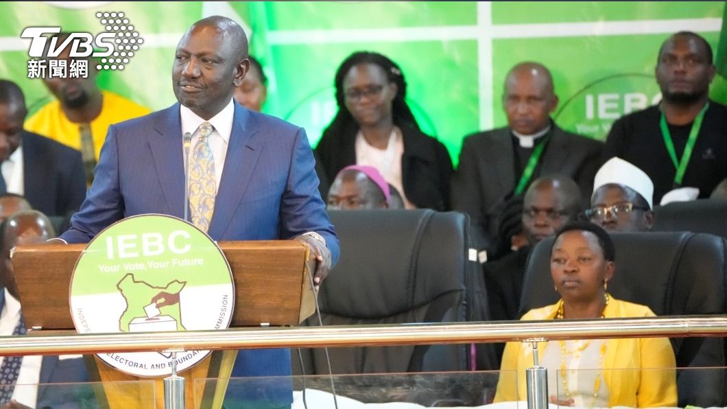 肯亞選委會周一（15日）宣布，現任副總統魯托贏得9日舉行的總統大選。(圖 / AP)