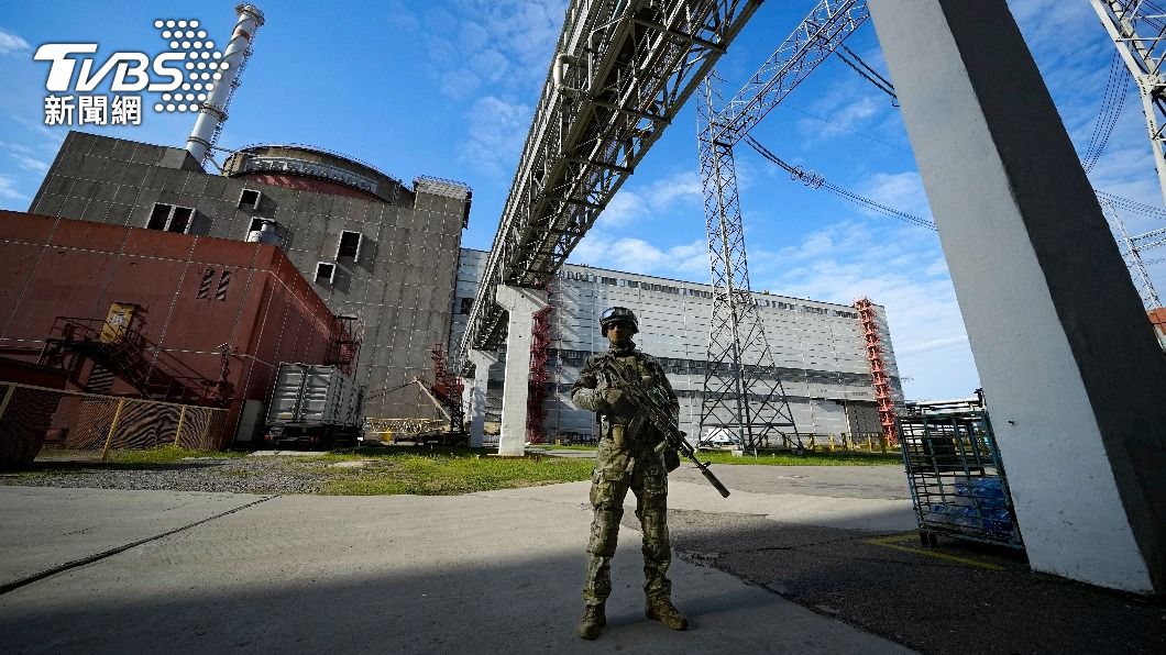 烏克蘭總統澤倫斯基，與馬克宏談到俄軍對札波羅熱核電廠的「核子恐怖行動」。（圖／達志影像美聯社）