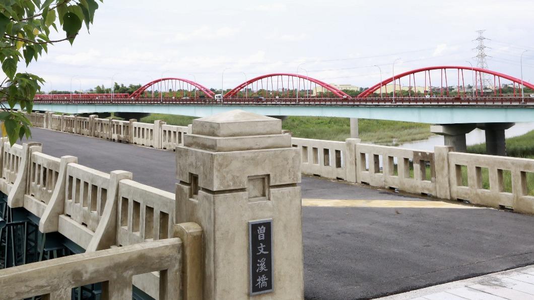 嘉南大圳曾文溪渡槽橋修復。（圖／台南市政府提供）
