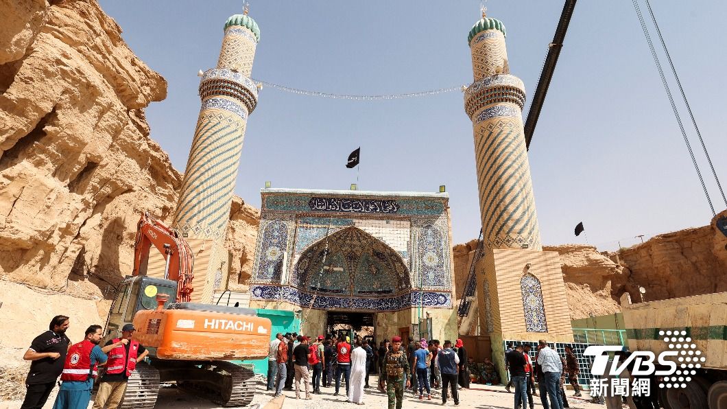 伊拉克中部的什葉派聖地「阿里露珠清真寺」（Qattarat al-Imam Ali），20日發生土石流意外釀至少4死。（圖／達志影像路透社）