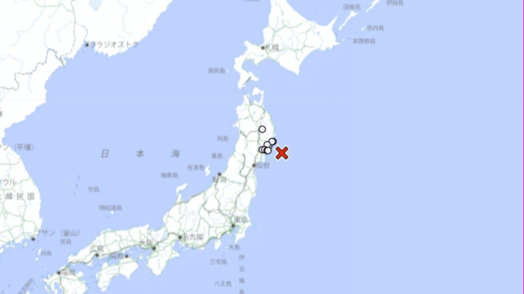 日本岩手宮城兩地，規模4.4地震。(圖/ 翻攝 日本氣象廳 官網 )