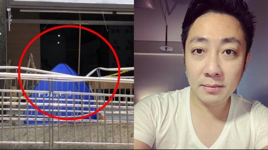 艾成17日上午於妻子王瞳家所在的蘆洲捷運站共構大樓墜樓身亡。（圖／TVBS、翻攝自艾成臉書）