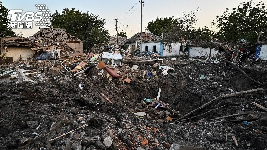 烏克蘭小鎮恰普利涅遇襲。（圖／達志影像路透社）