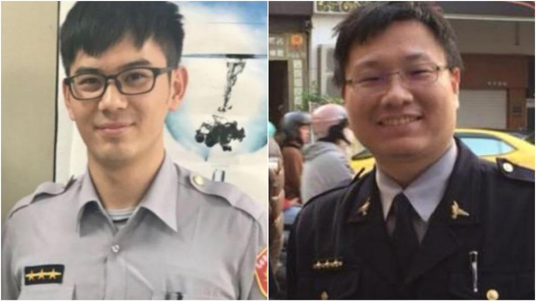 台南員警凃明誠（右）和曹瑞傑（左）遇害殉職。（圖／台南市警二分局臉書）
