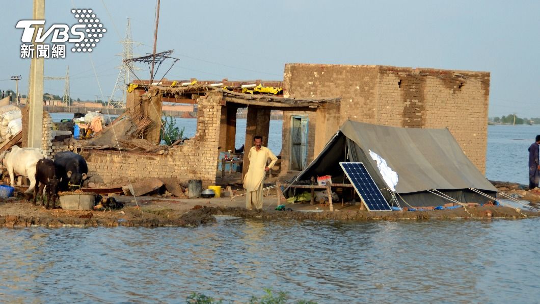 巴基斯坦洪災嚴重。（圖／達志影像美聯社）