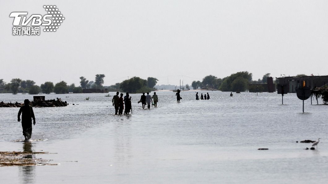 巴基斯坦洪災嚴重。（圖／達志影像路透社）