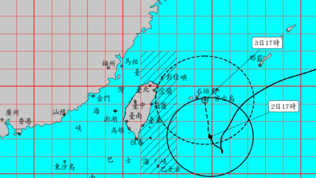 預計此颱風暴風圈未來有擴大之趨勢。（圖／氣象局提供） 不斷更新／軒嵐諾逼近「海陸警報齊發」　全台停班停課總覽