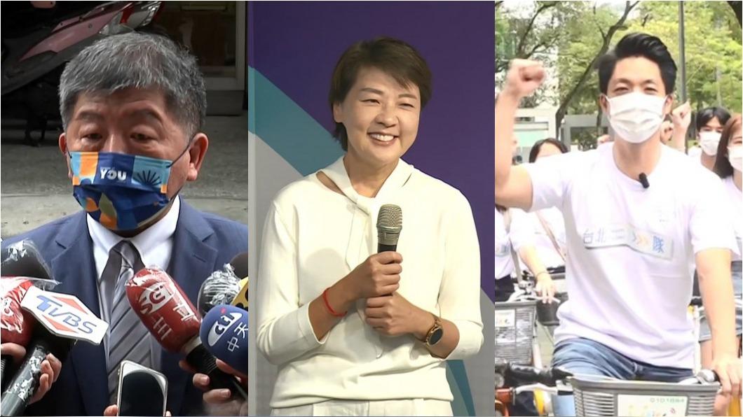 台北市長參選人陳時中、黃珊珊及蔣萬安。（圖／TVBS）