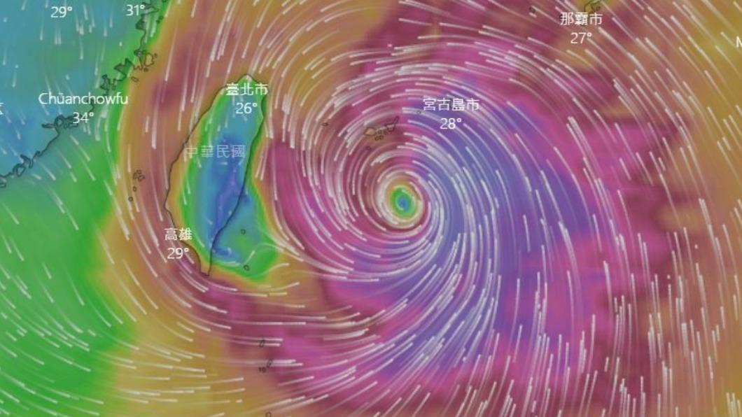 颱風直逼進台灣。（圖／翻攝自NCDR）