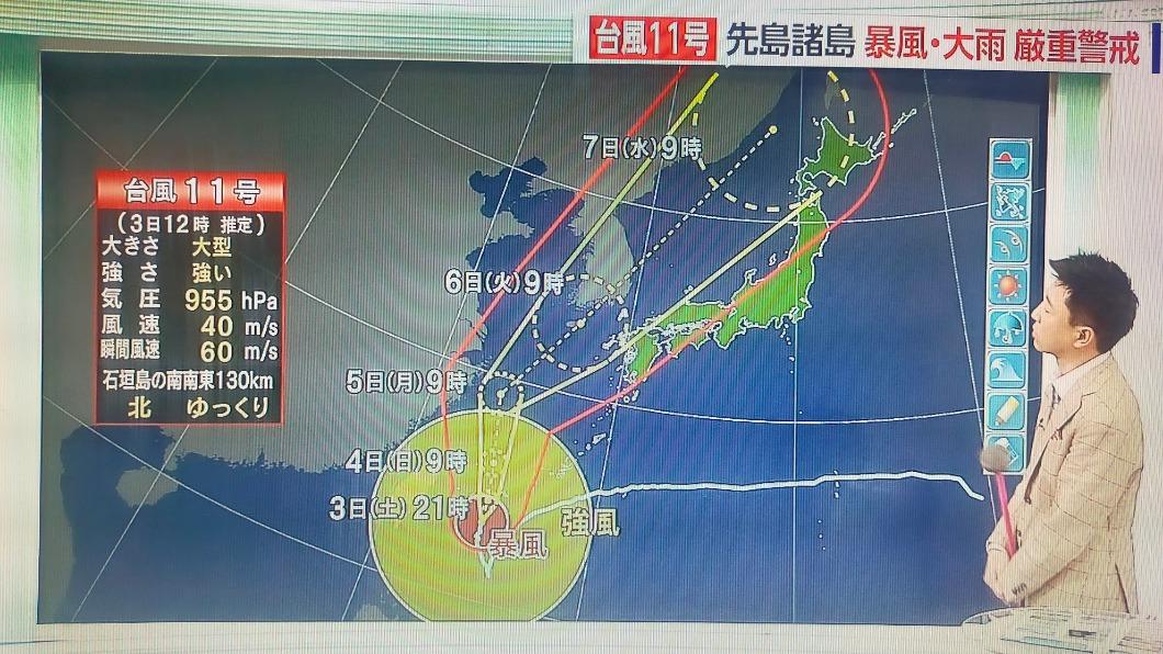 宮古島目前已發布「暴風警報」，呼籲全區居民避難。（圖／翻攝自@jenkaiun1推特）