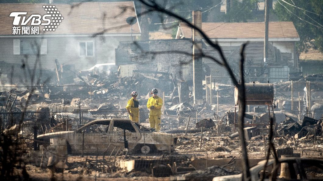美國北加州地區野火竄燒後迅速蔓延。（圖／達志影像美聯社）