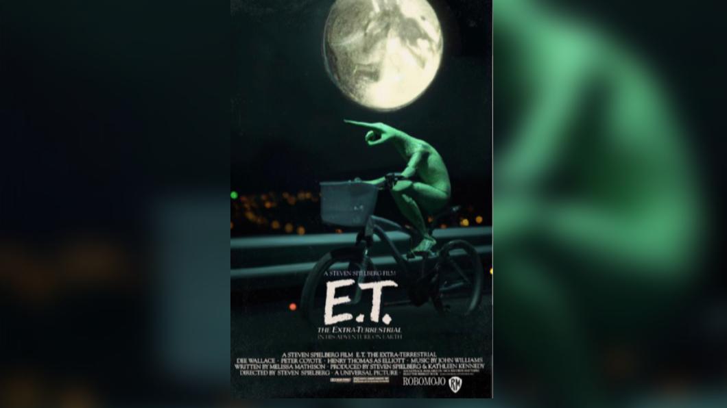 網友用AI設計經典電影《E.T.》的海報。（圖／翻攝自robomojo_　IG）