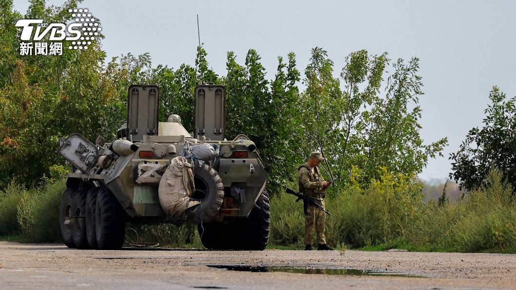 俄軍駐守在扎波羅熱核電廠附近。（圖／達志影像美聯社）