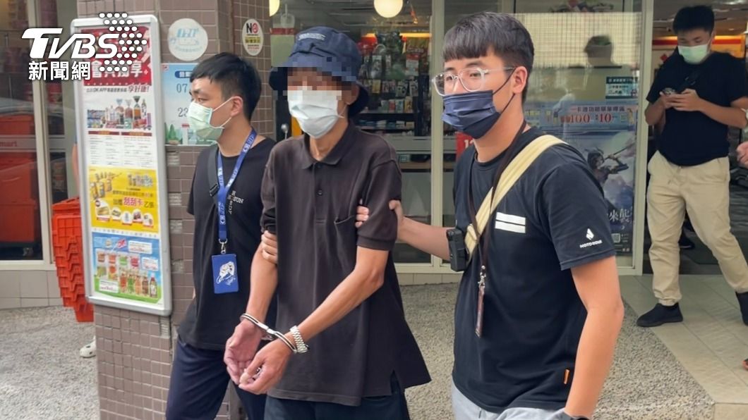 涉嫌分屍案的梁姓男子被警方逮捕。（圖／TVBS）
