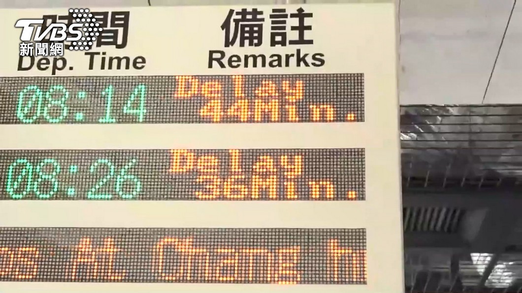 台鐵號誌故障導致列車誤點。（圖／TVBS資料畫面）
