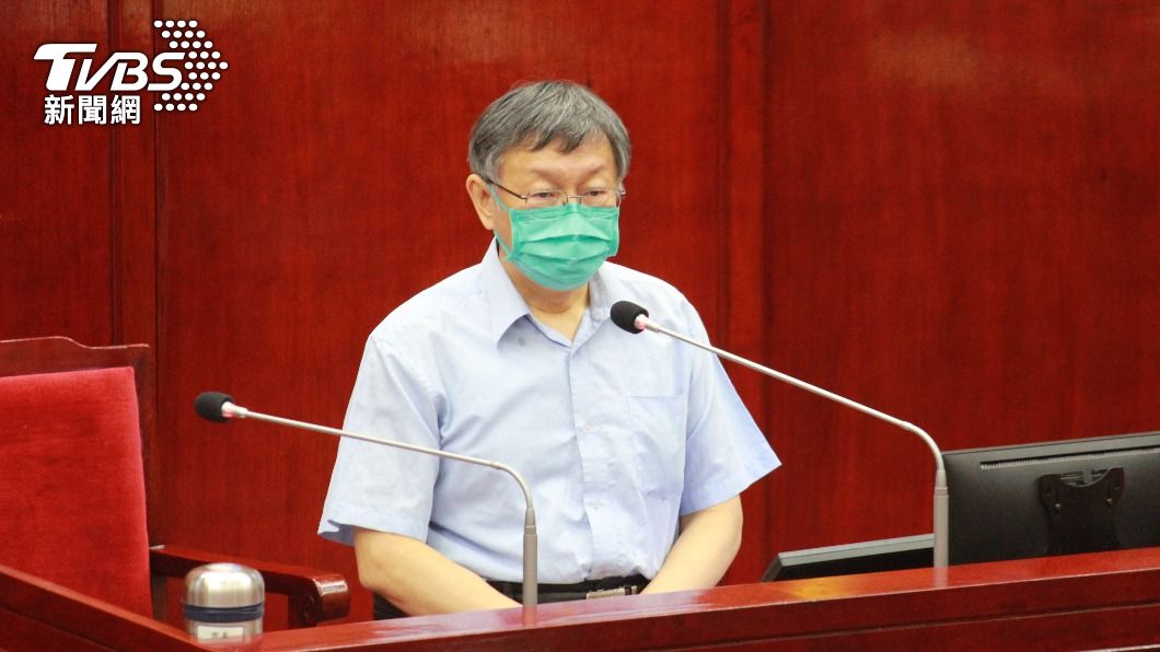 台北市長柯文哲今（12）日赴北市議會備詢。（圖／TVBS）