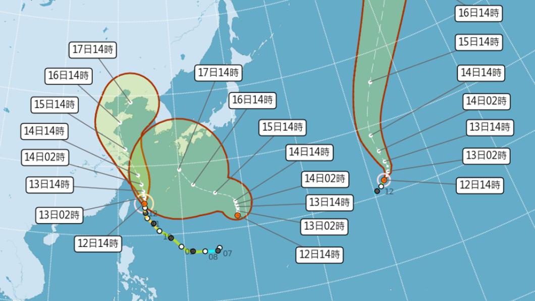 南瑪都颱風即將形成，預估往九州前進。（圖／中央氣象局）