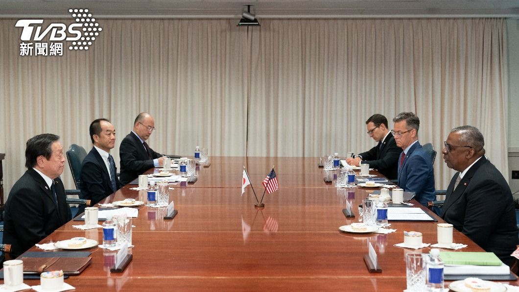 美國國防部長奧斯汀與日本防衛大臣濱田靖一會面。（圖／達志影像美聯社）