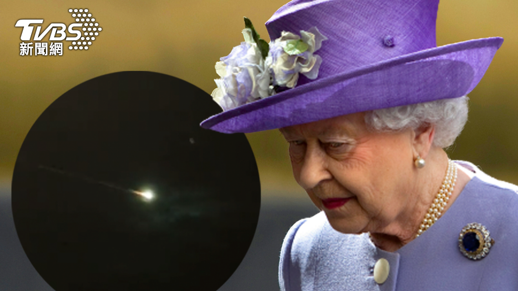 女王逝世後，英國天空再傳異象。（合成圖／翻攝自推特、達志影像美聯社）