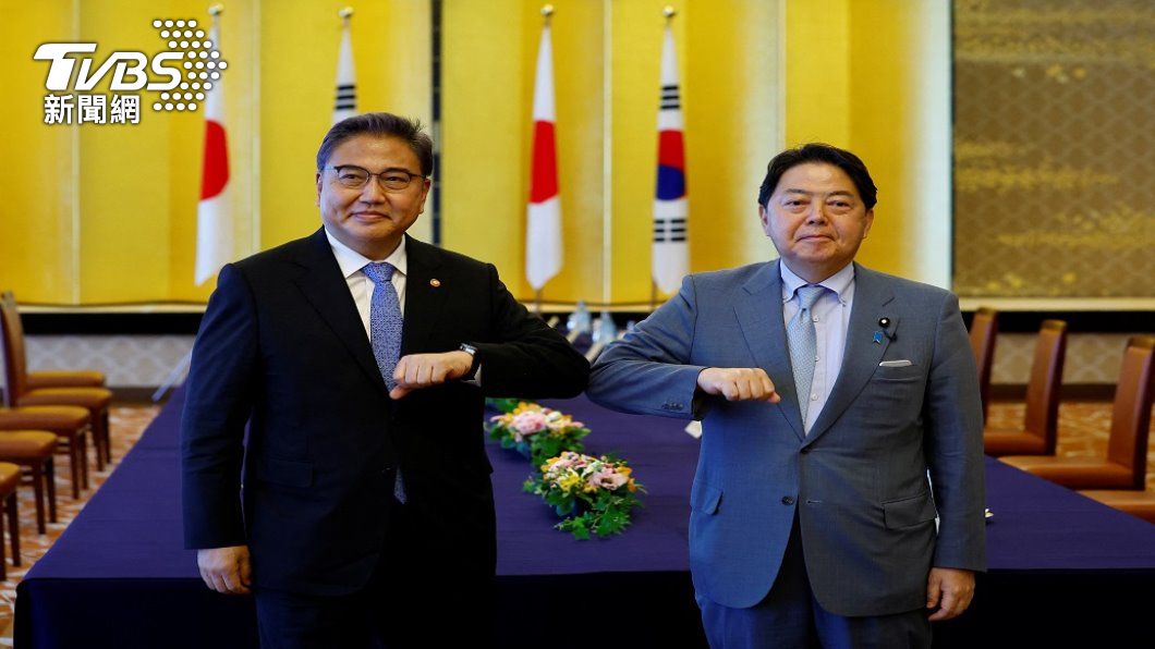 南韓外交部長官朴振和日本外務大臣林芳正。（圖/路透社）