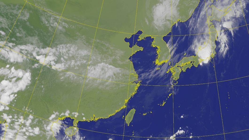 台灣接下來將受到東北風影響，北部地區會有降雨發生。（圖／中央氣象局）