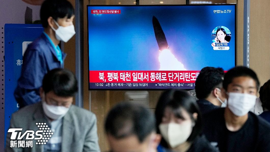 北韓再次發射彈道飛彈。（圖／達志影像美聯社）