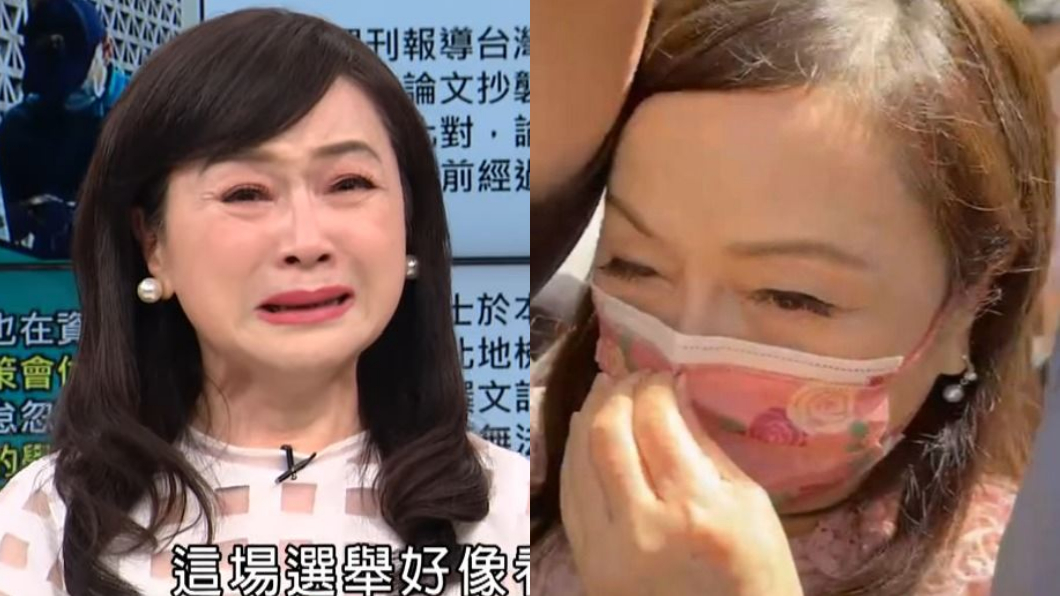 周玉蔻昨在節目中哭了。（圖／翻攝自「民視讚夯 Formosa TV Thumbs Up」YouTube頻道、TVBS）