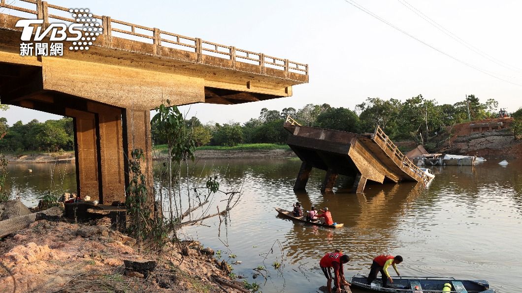 巴西亞馬遜跨河大橋突塌　釀3死15失蹤